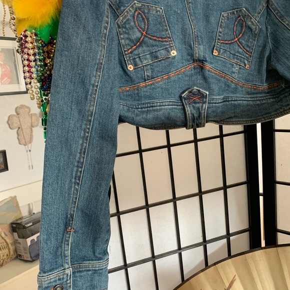 EUC Be Good Cropped Blue Denim Jacket Size Large - Picture 7 of 8